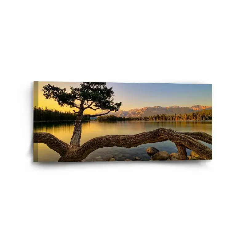 Obraz Strom u jezera - 110x50 cm