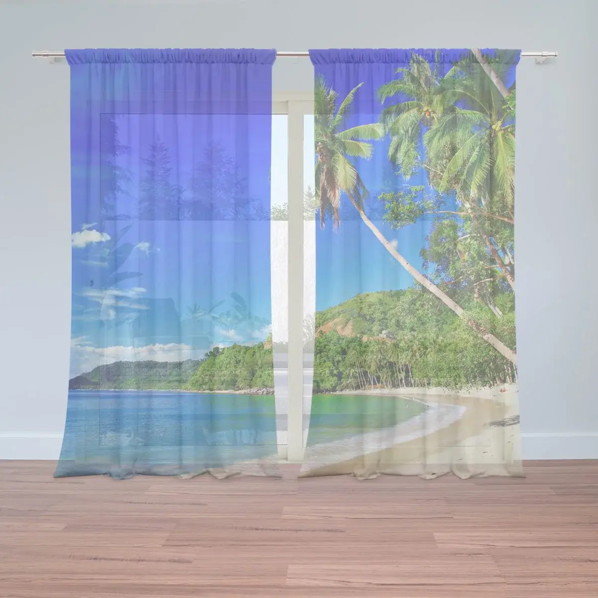 Záclony Pláž 2: 2ks 150x250cm