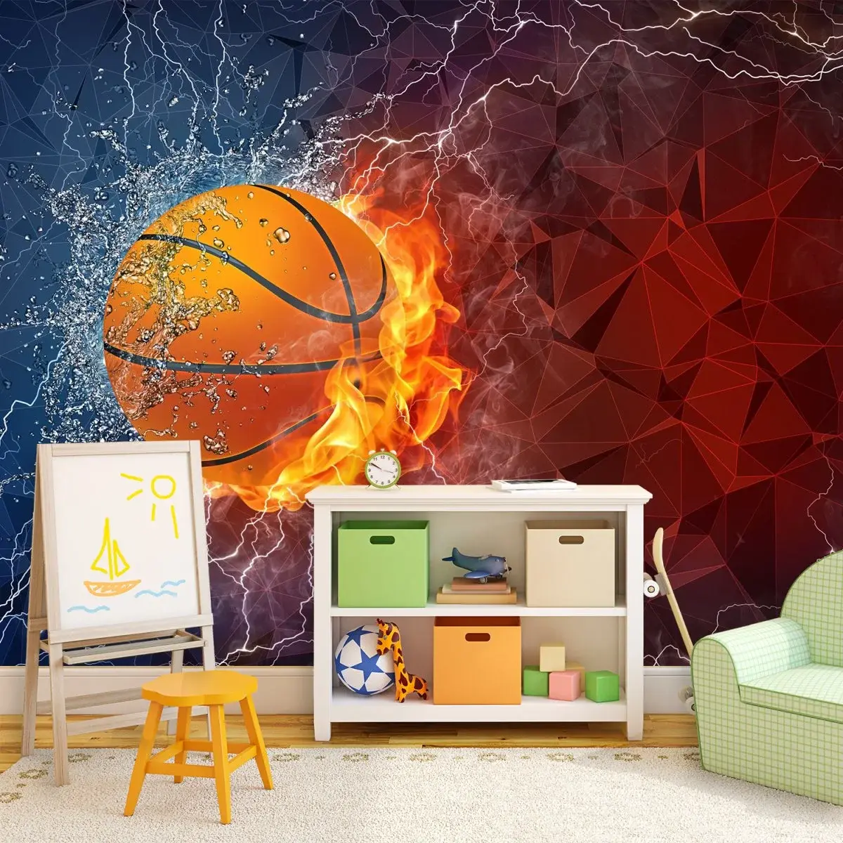 Tapeta Basketbalový míč - 208x125 cm