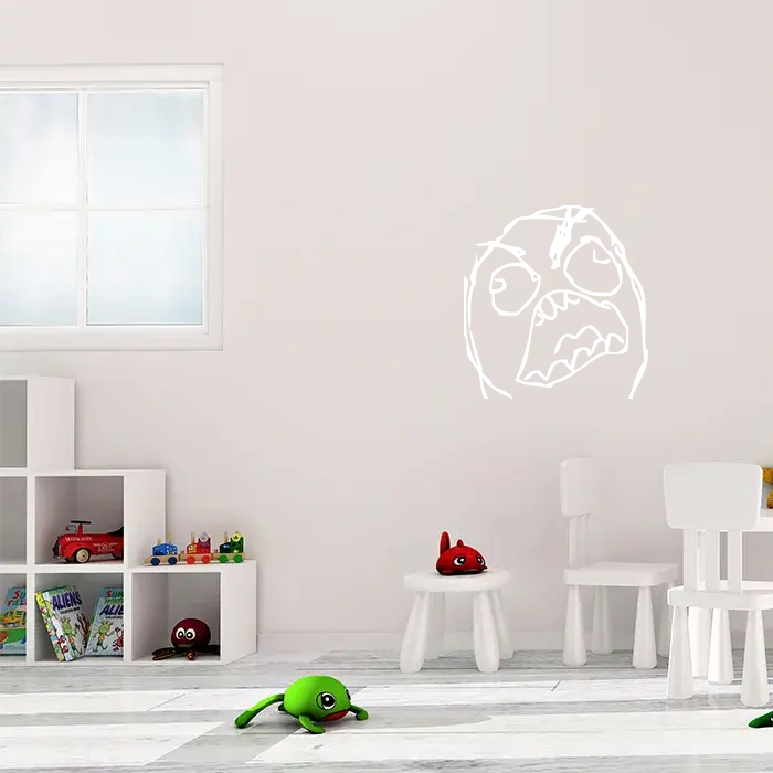 Samolepka na zeď: Meme Angry - 86x90 cm
