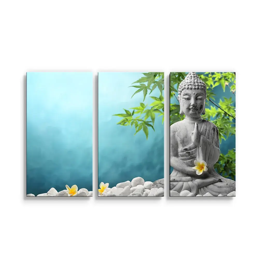 Obraz - 3-dílný Buddha - 120x80 cm