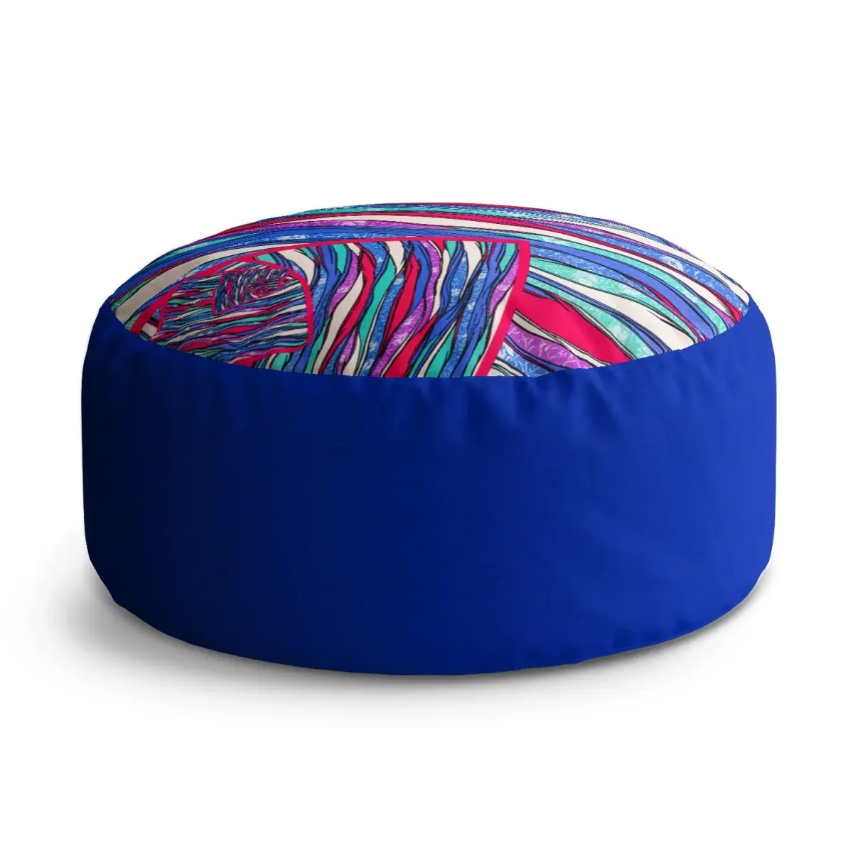 Taburet Circle Pruhovaný motiv 2: 38x48 cm