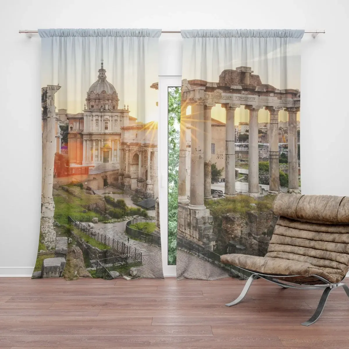Závěs Řím Forum Romanum: 2ks 140x250cm