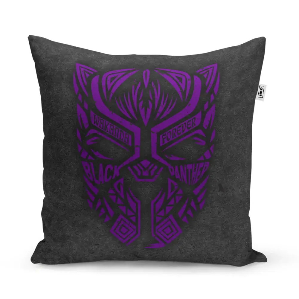 Polštář BLACK PANTHER wakanda forever Fialový - 60x60 cm