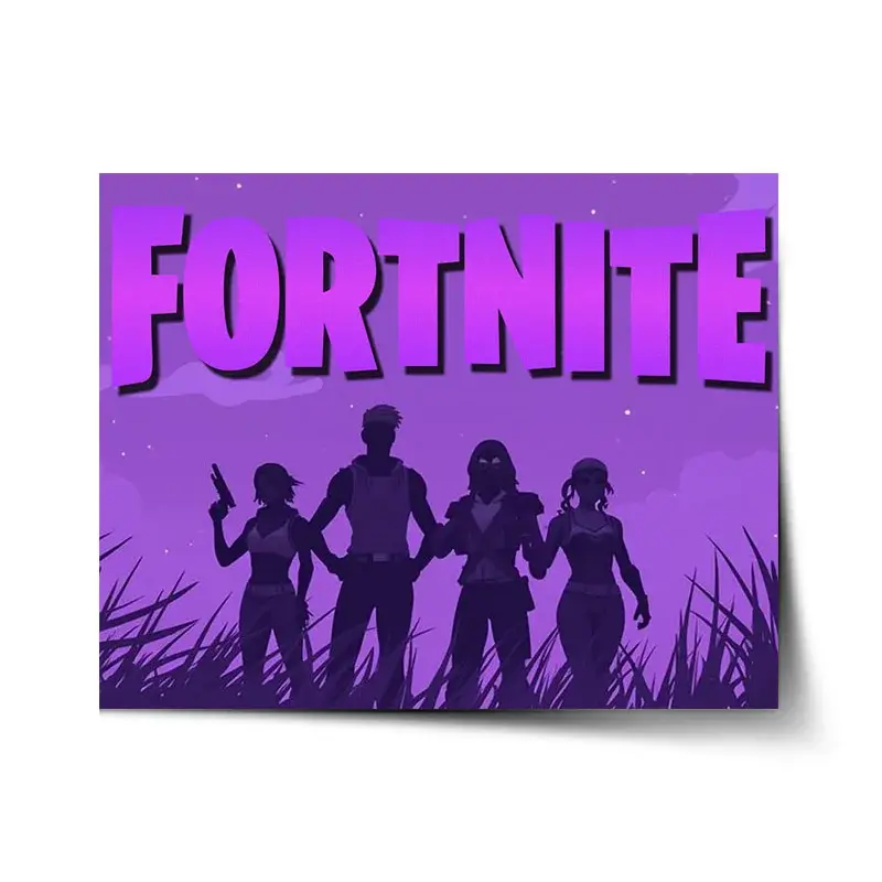 Plakát FORTNITE Fialová silueta - 120x80 cm