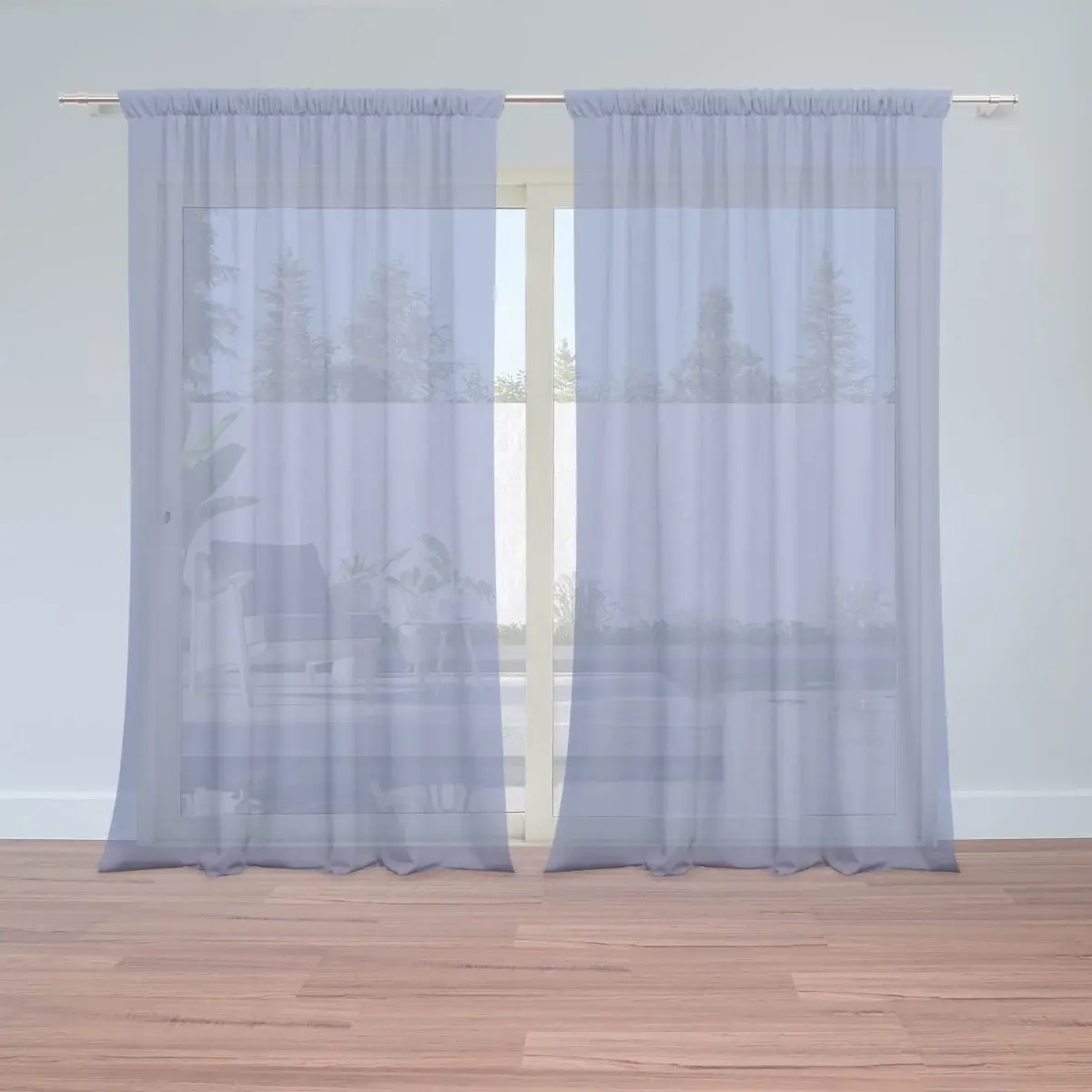 Záclony Fialově modrá: 2ks 150x250cm