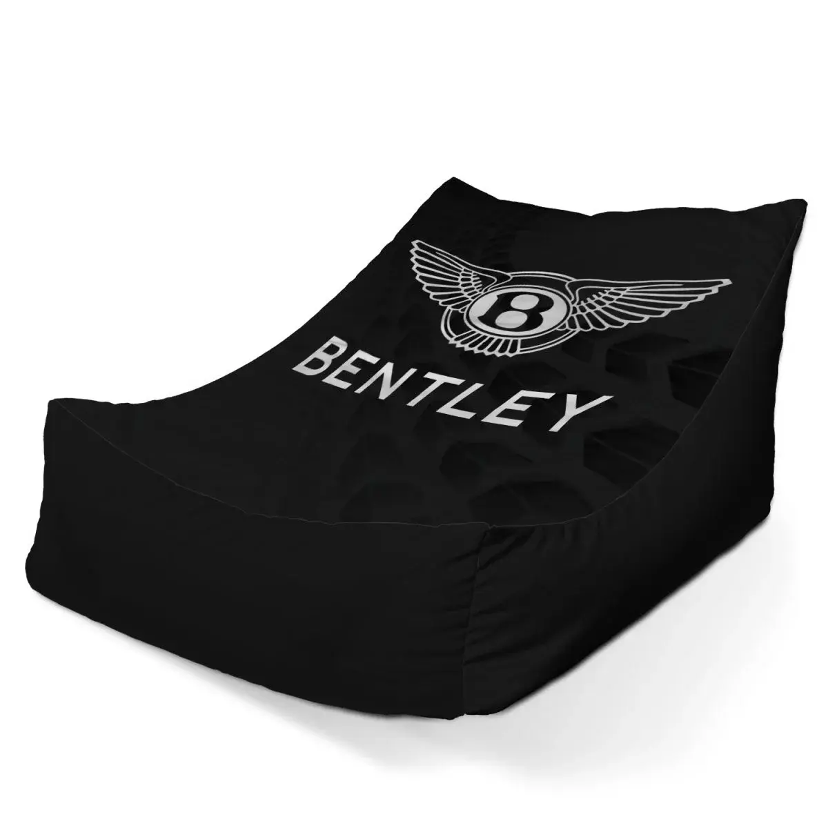 Sedací vak Lounge Logo Bentley Černý - 80 x 95 x 50 cm