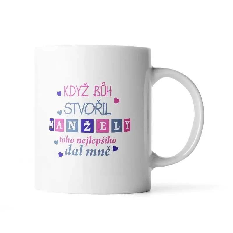 Hrnek Když Bůh stvořil manžely - 200 ml - espresso