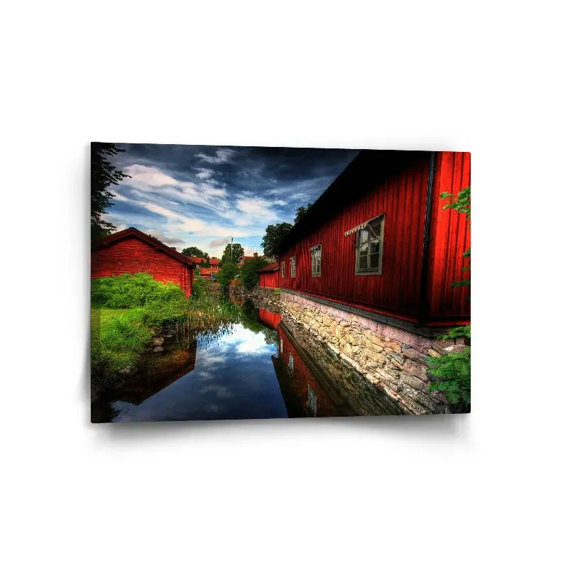 Obraz Červený dům - 120x80 cm