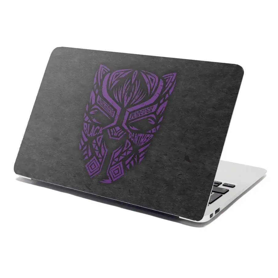 Samolepka na notebook BLACK PANTHER wakanda forever Fialový - 29x20 cm