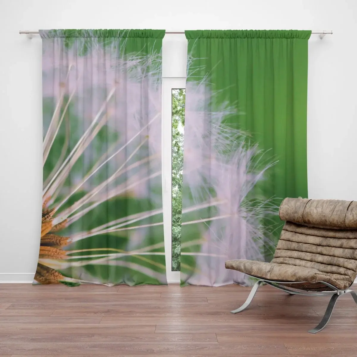 Závěs Odkvetlé pampelišky 3: 2ks 140x250cm