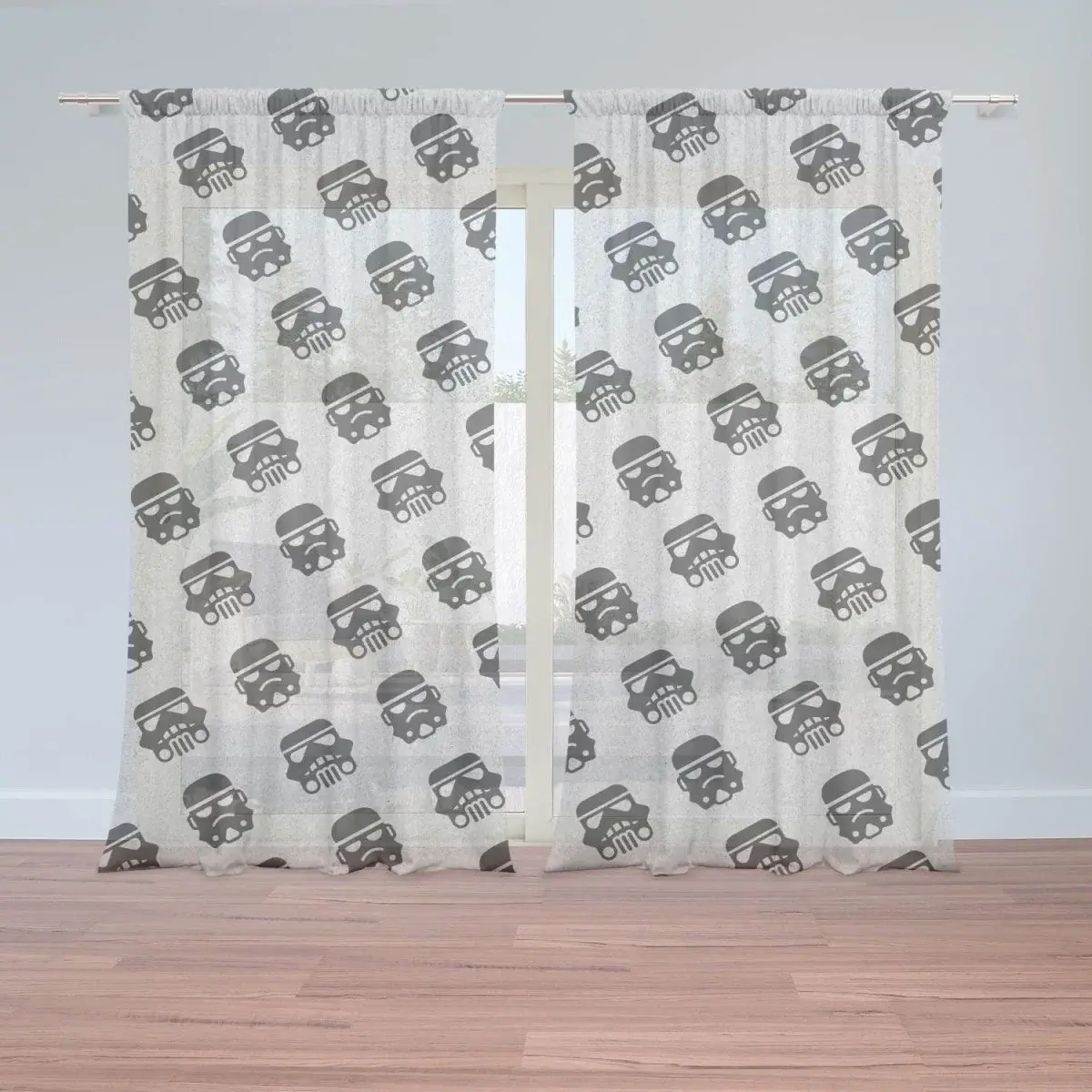 Záclony Star Wars Stormtrooper Pattern šikmý: 2ks 150x250cm