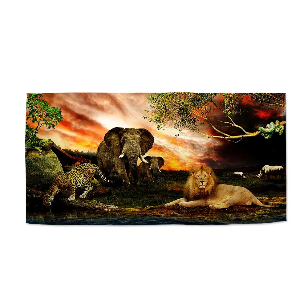 Ručník Zvířata ze Sahary - 70x140 cm
