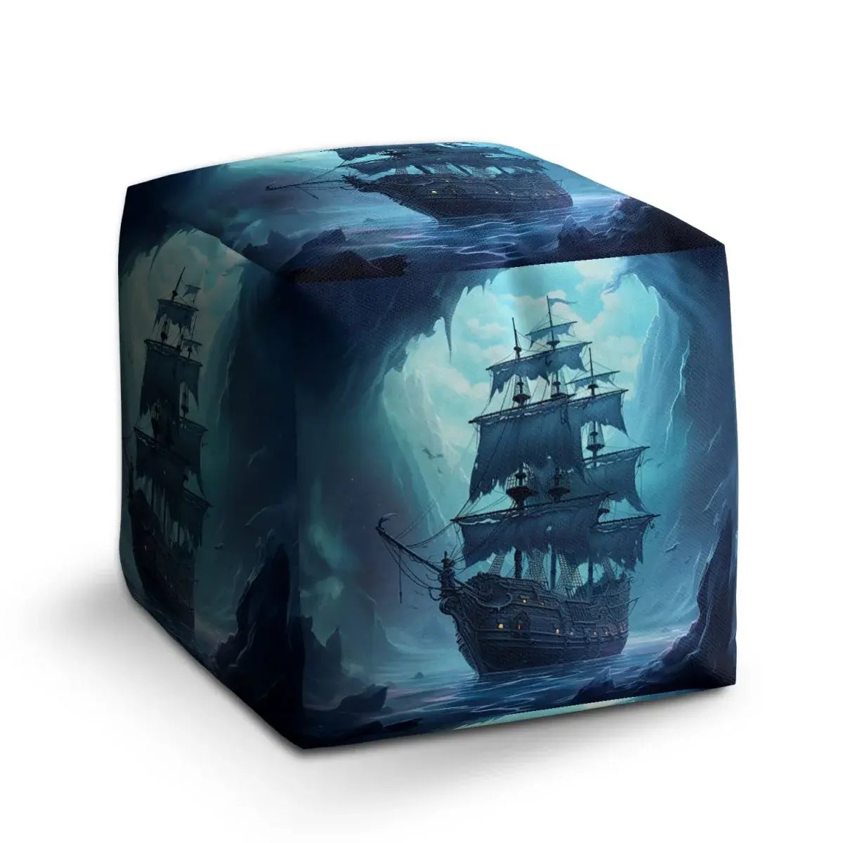 Taburet Cube Plachetnice v průrvě - 50x50x50 cm