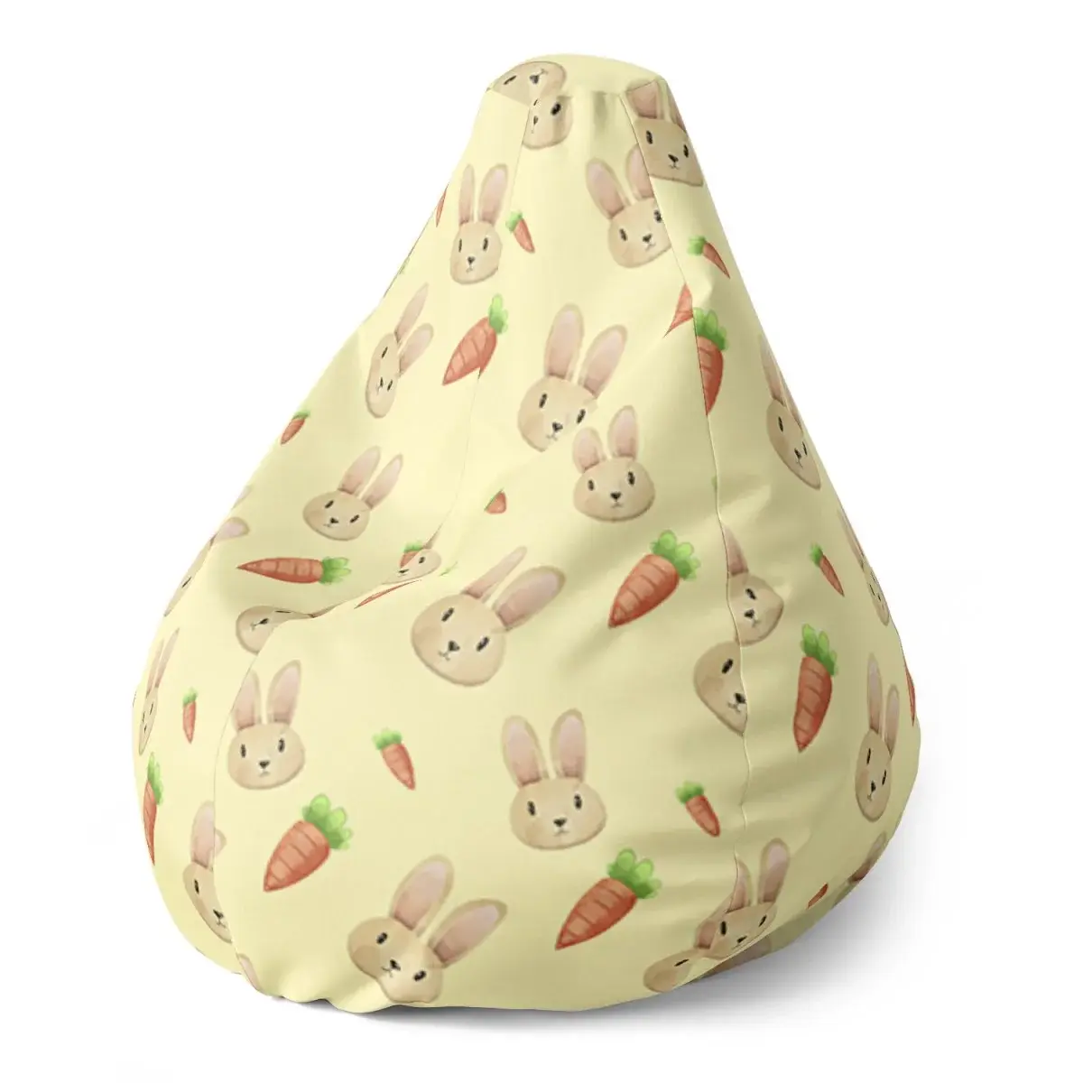 Sedací vak Pear Zajíček s mrkví - 70 x 95 x 15 cm