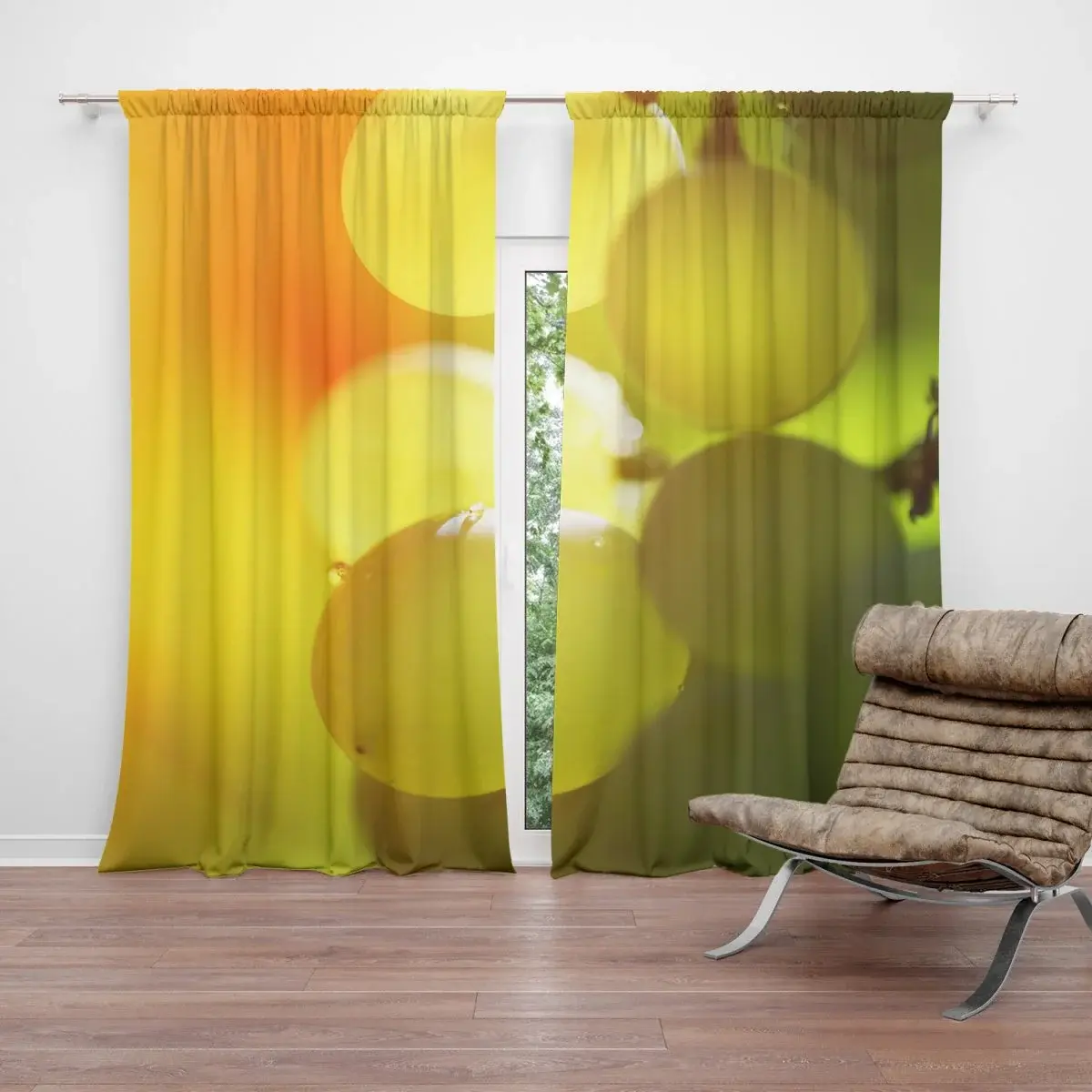 Závěs Hroznové víno: 2ks 140x250cm