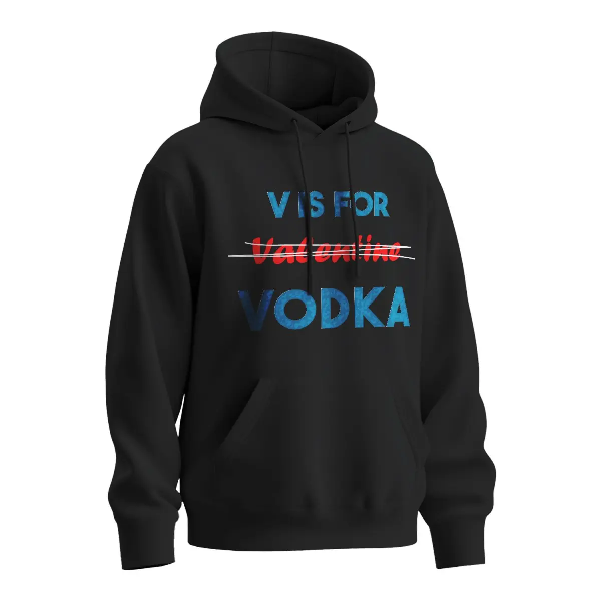 Mikina s potiskem V is for Vodka - černá S