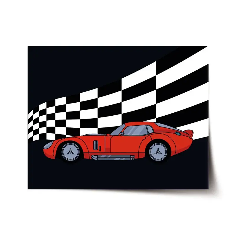 Plakát Závodní auto - 90x60 cm