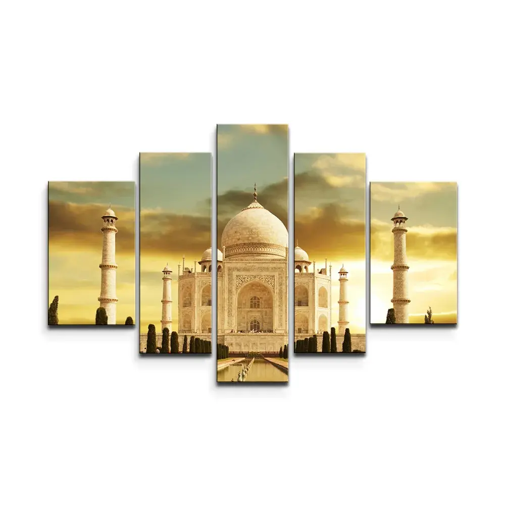 Obraz - 5-dílný Taj Mahal - 125x90 cm