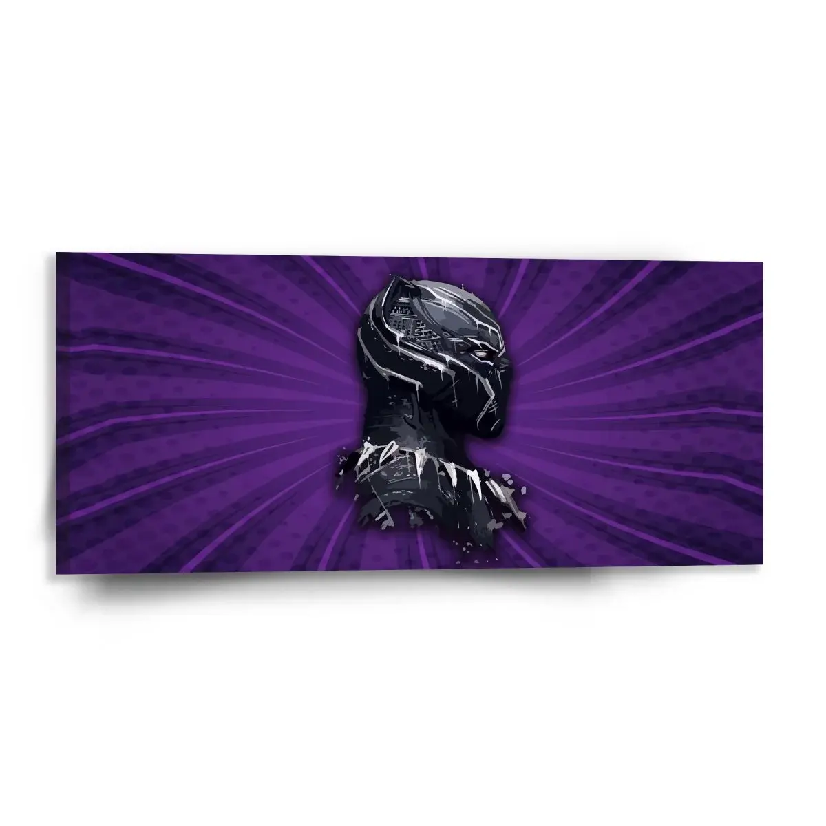 Obraz BLACK PANTHER z profilu Fialový - 110x50 cm