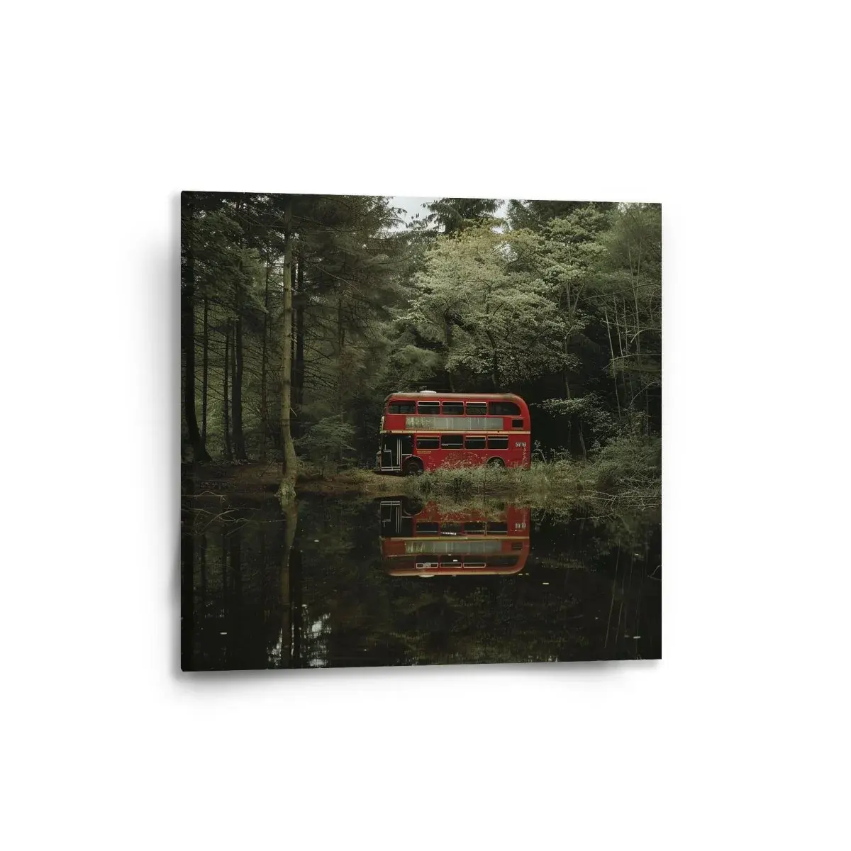 Obraz Červený patrový autobus - 50x50 cm