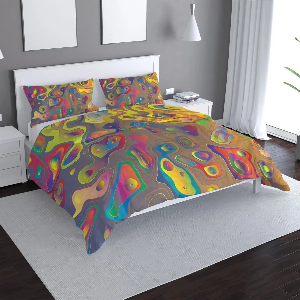 Povlečení Barevné skvrny: 140x200 / 90x70