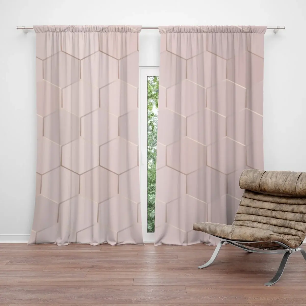 Závěs Rose gold: 2ks 140x250cm