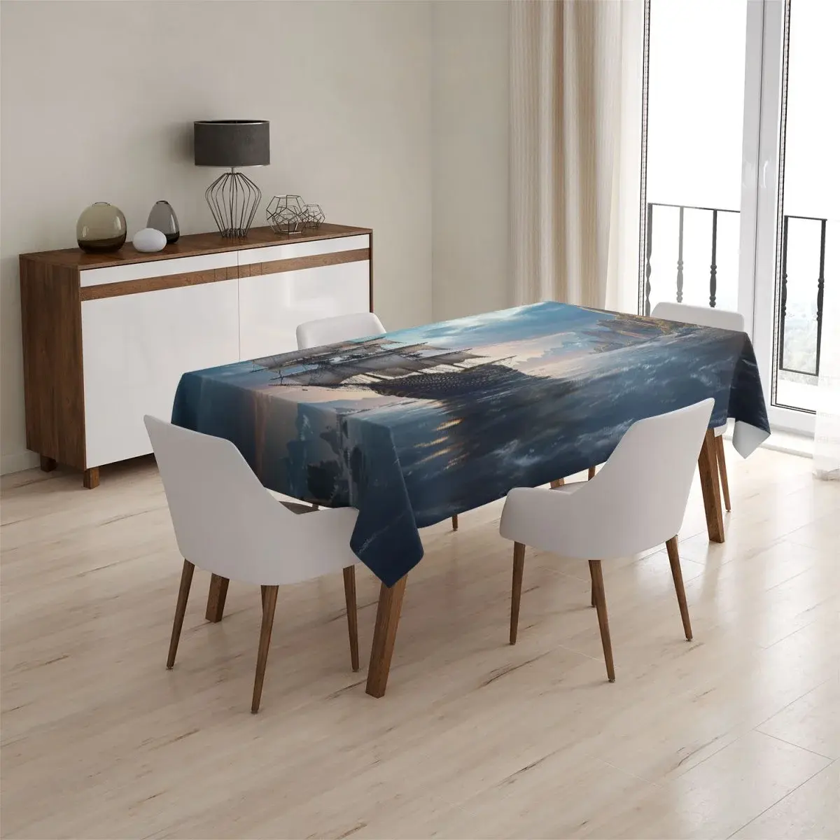 Ubrus Plachetnice mezi skalami - 145x240 cm