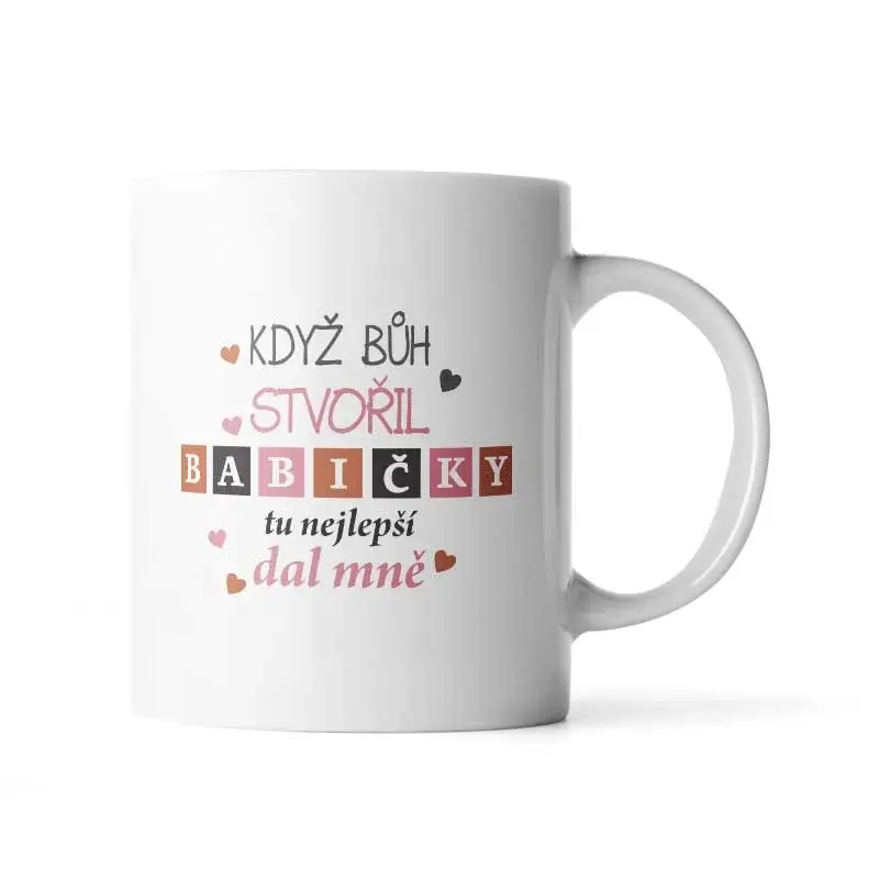 Hrnek Když Bůh stvořil babičky - 890 ml - XXL