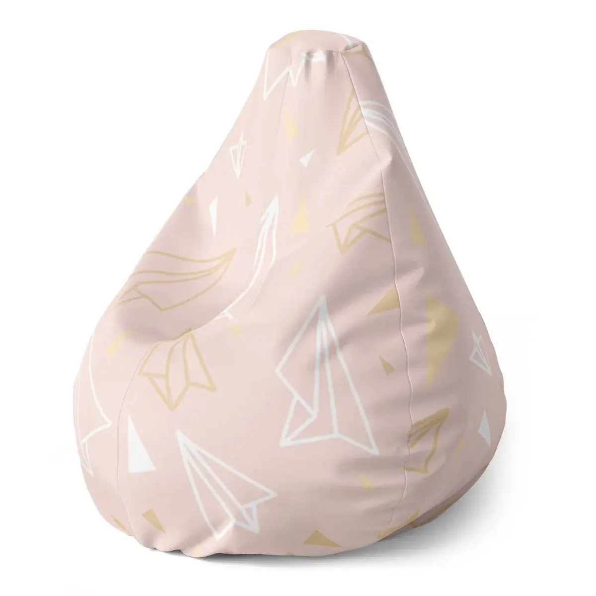 Sedací vak Pear Zlaté a bílé vlaštovky - 70 x 95 x 15 cm