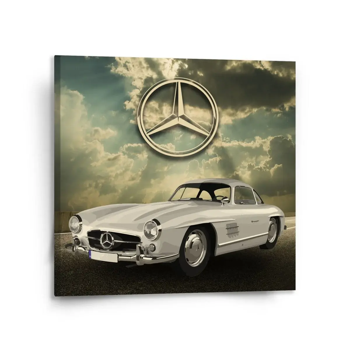 Obraz Mercedes-Benz 300 SL Na silnici - 110x110 cm