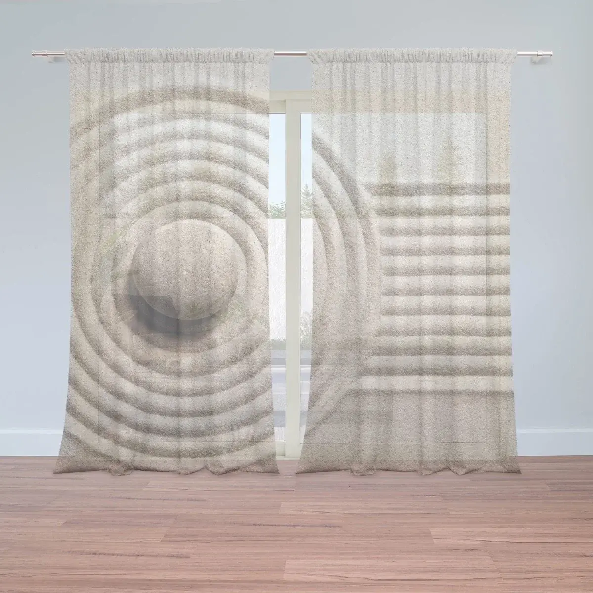 Záclony Otisk v písku: 2ks 150x250cm