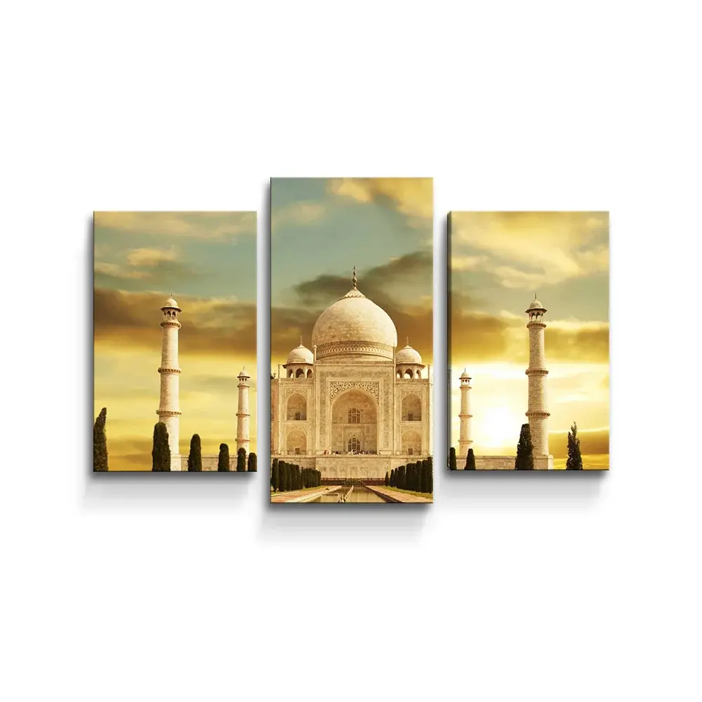 Obraz - 3-dílný Taj Mahal - 75x50 cm