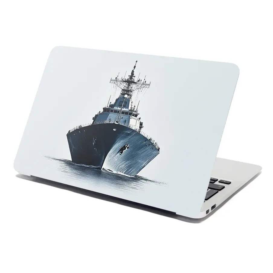 Samolepka na notebook Válečná loď na klidném moři - 38x26 cm