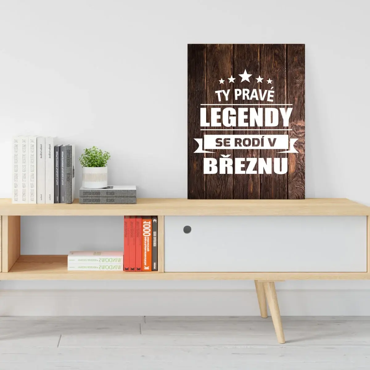 Dárková cedulka Ty pravé legendy se rodí v březnu: 30x40 cm
