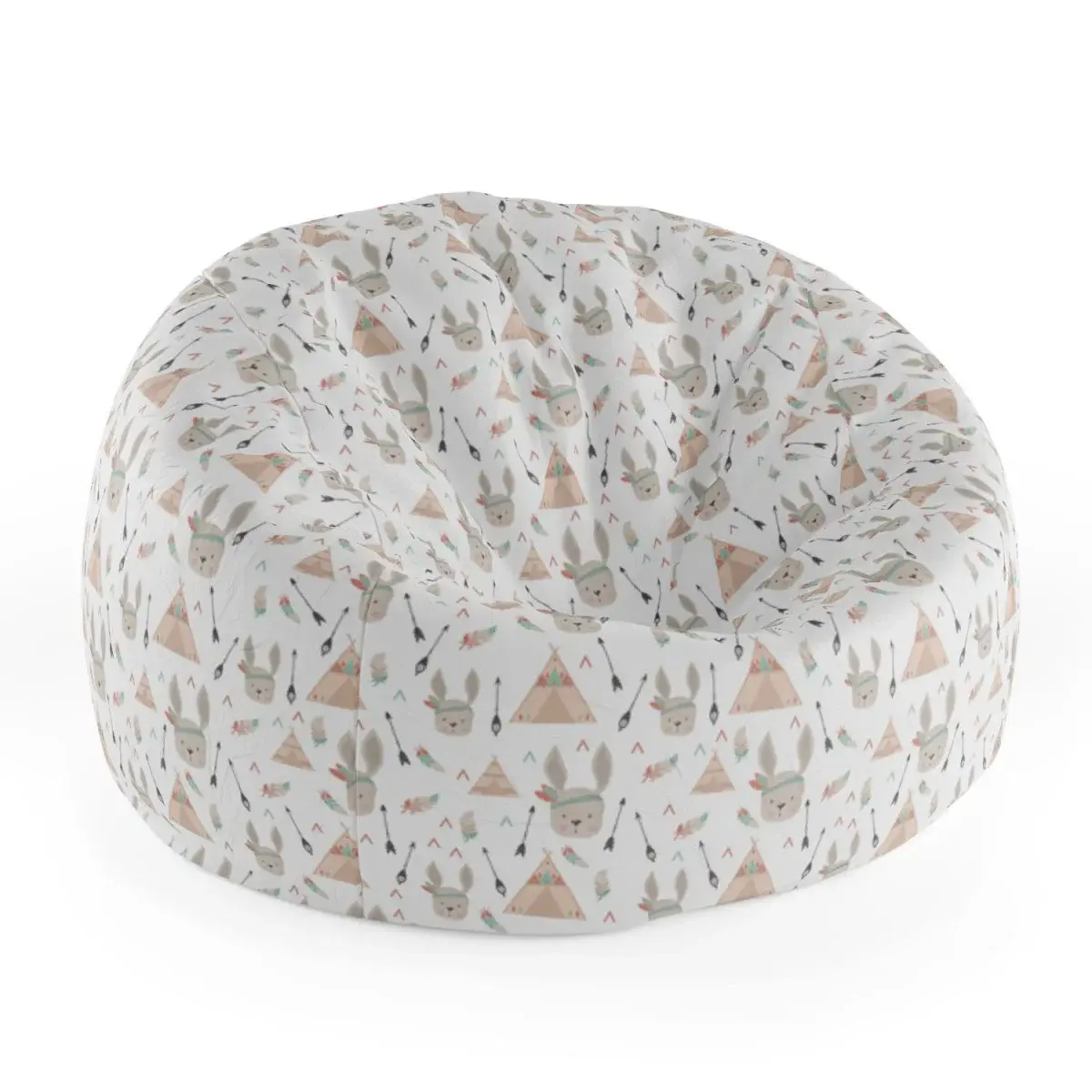 Sedací vak Cocoon Zajíci u stanu - 75 x 45 x 35 cm
