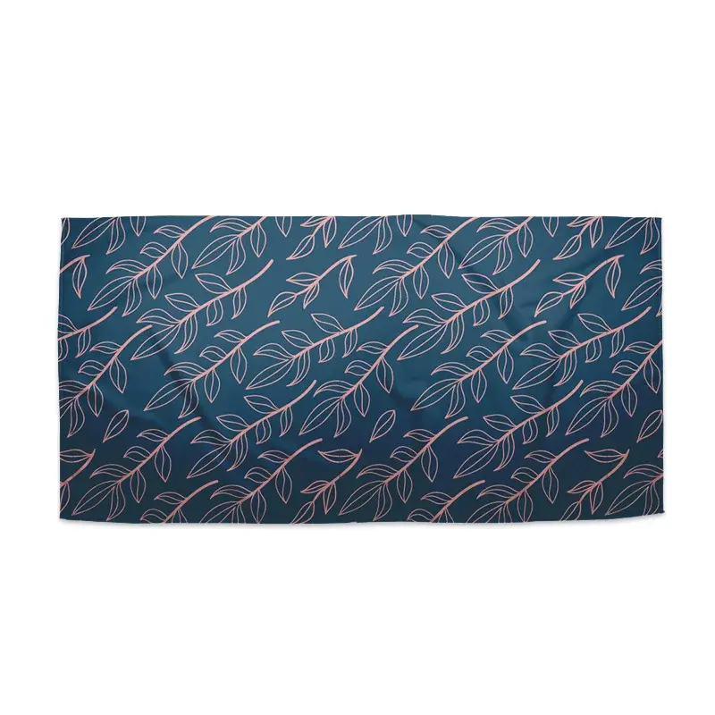 Ručník Růžové malované lístky - 50x100 cm