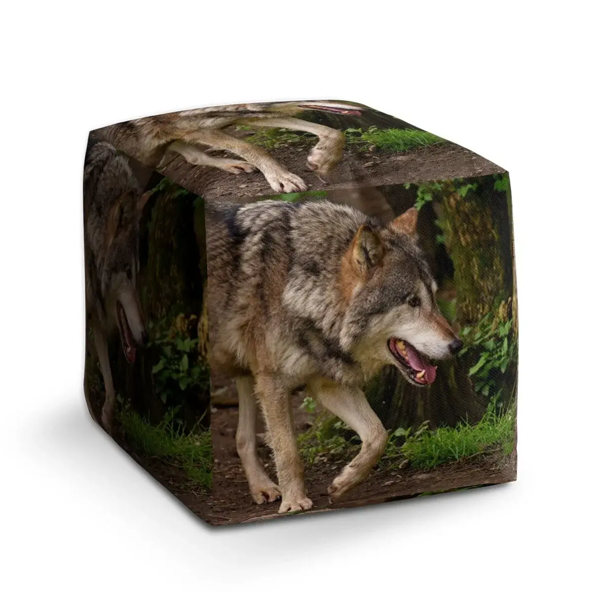 Taburet Cube Vlk - 40x40x40 cm