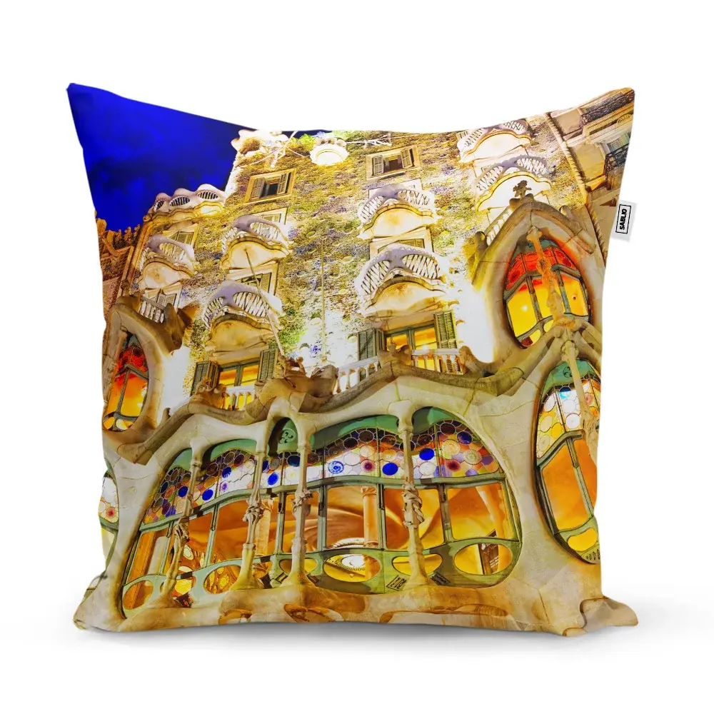 Polštář Barcelona Gaudi Casa Batllo 1 - 50x50 cm