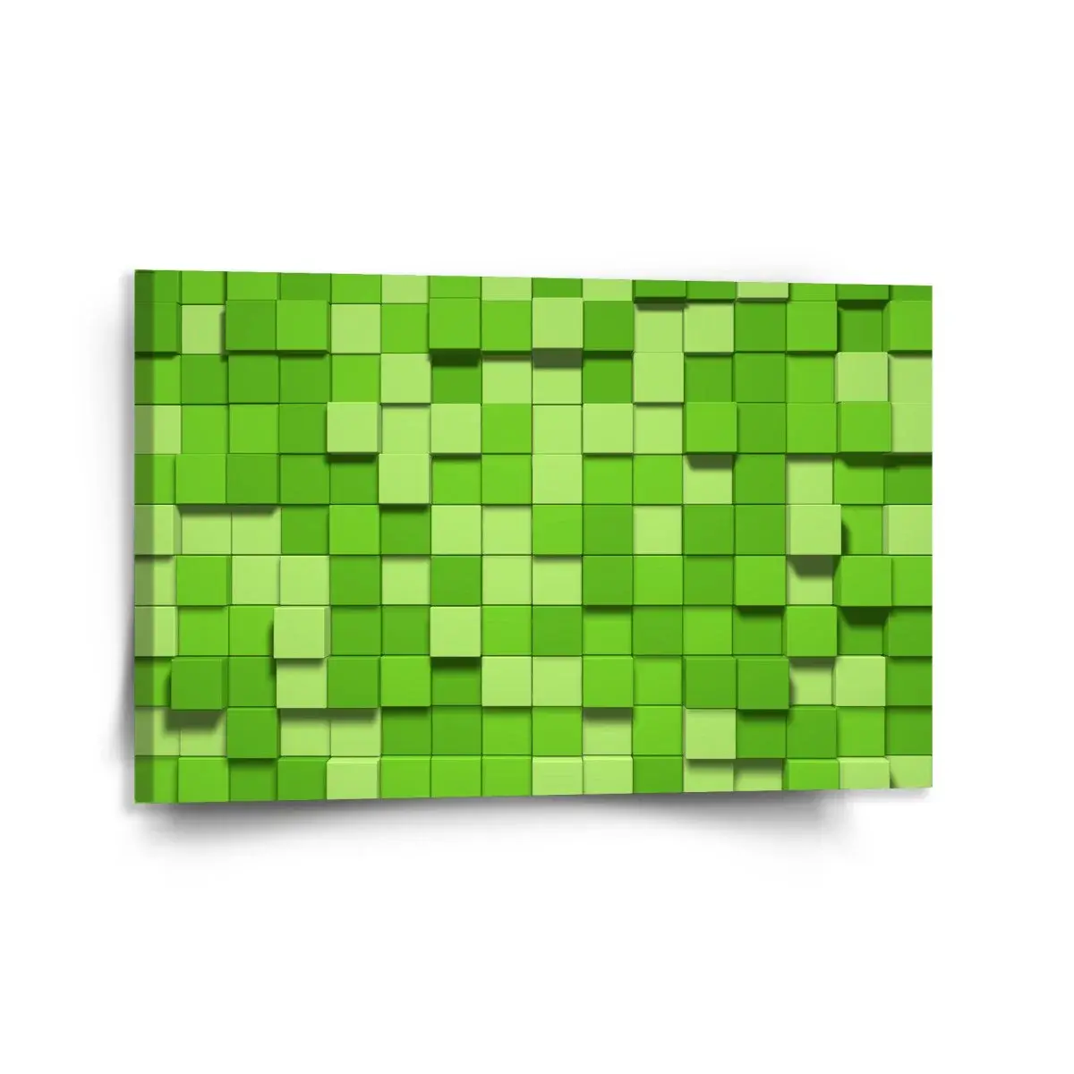 Obraz Green Blocks 3D - 120x80 cm