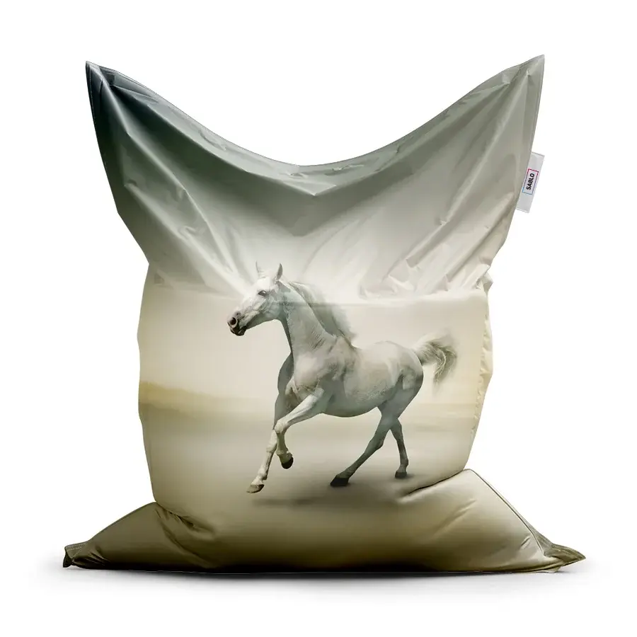 Sedací vak Classic Bílý kůň 2 - 150x100 cm