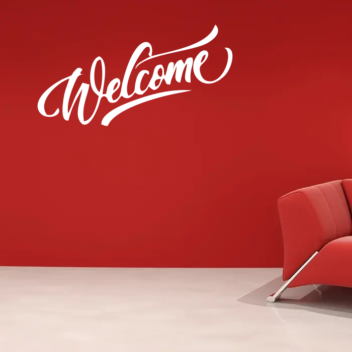 Samolepka na zeď: nápis Welcome - 120x62 cm