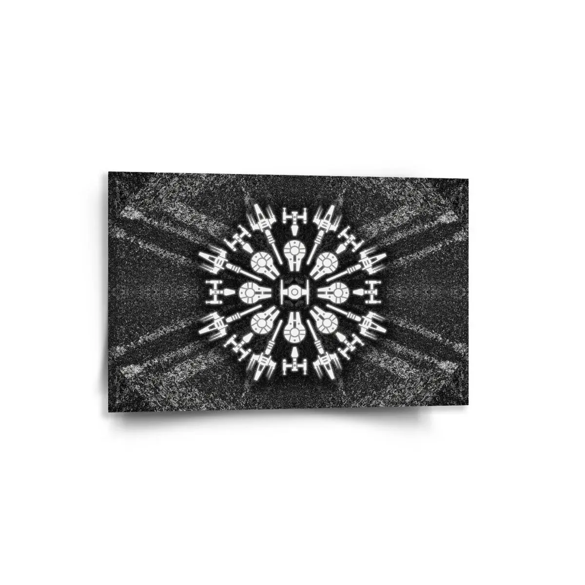 Obraz Star Wars Vesmírné lodě na šedém abstraktu - 60x40 cm
