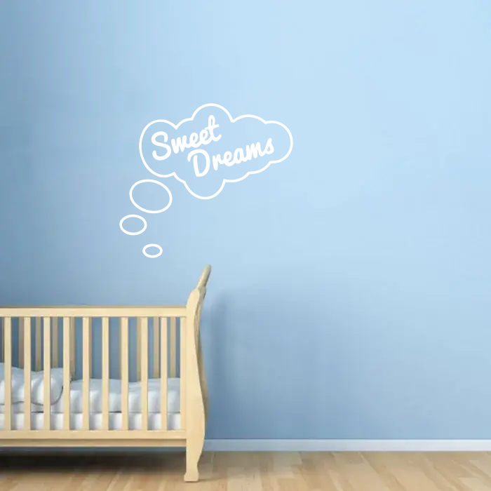 Samolepka na zeď: nápis Sweet dreams - 120x107 cm