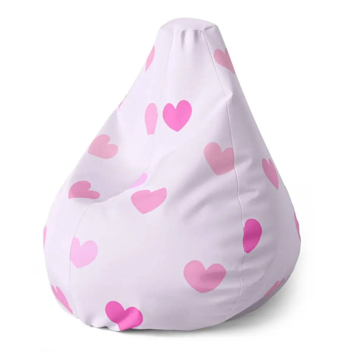 Sedací vak Pear Růžové srdce - 70 x 95 x 15 cm