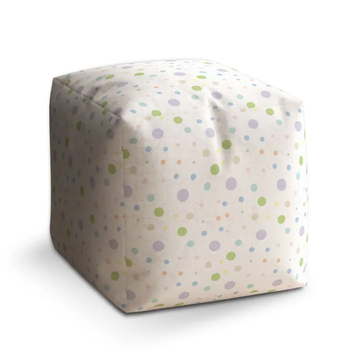 Taburet Cube Barevné puntíky - 40x40x40 cm