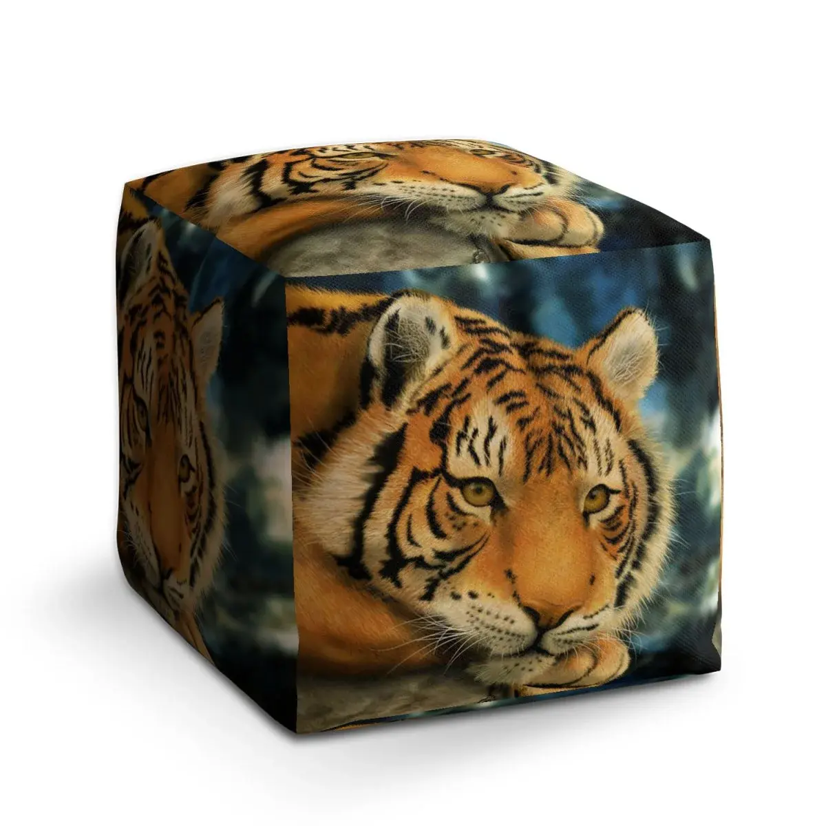 Taburet Cube Tygr - 60x60x60 cm