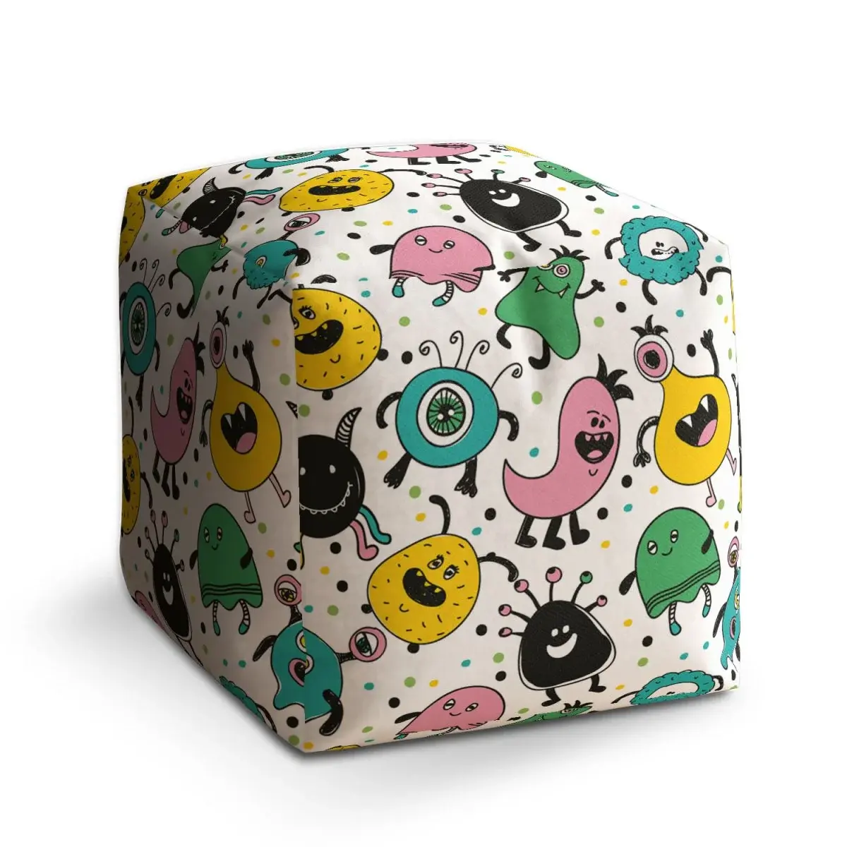 Taburet Cube Příšerky - 60x60x60 cm