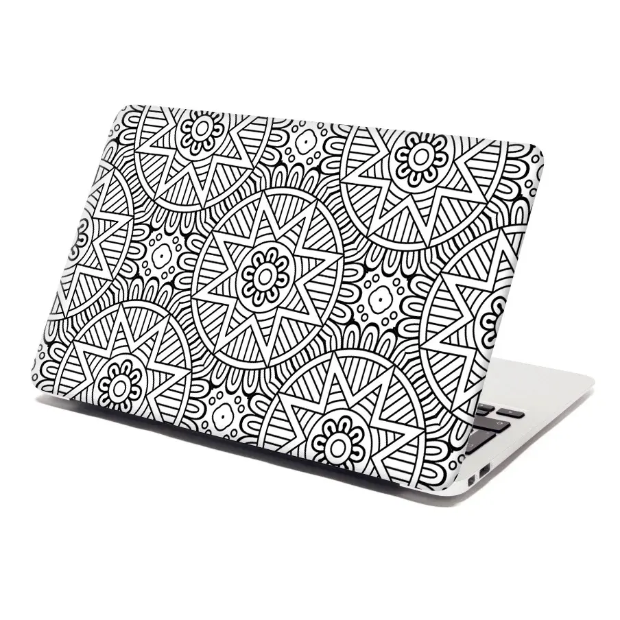 Samolepka na notebook Hvězdy mehendi - 38x26 cm