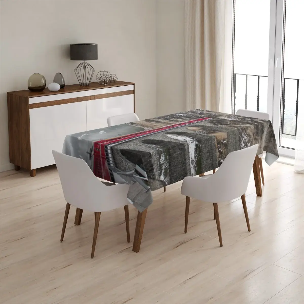 Ubrus Vlak na mostě 2 - 90x90 cm